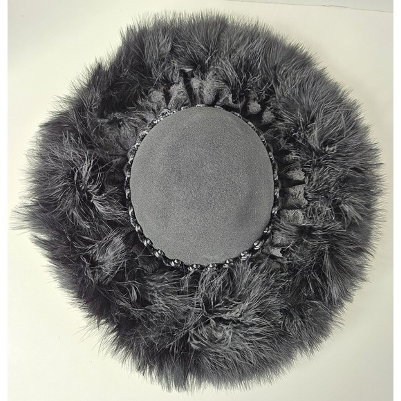 Vintage Deborah New York Black Funeral Fashion Hat Made In USA - Picture 2 of 9
